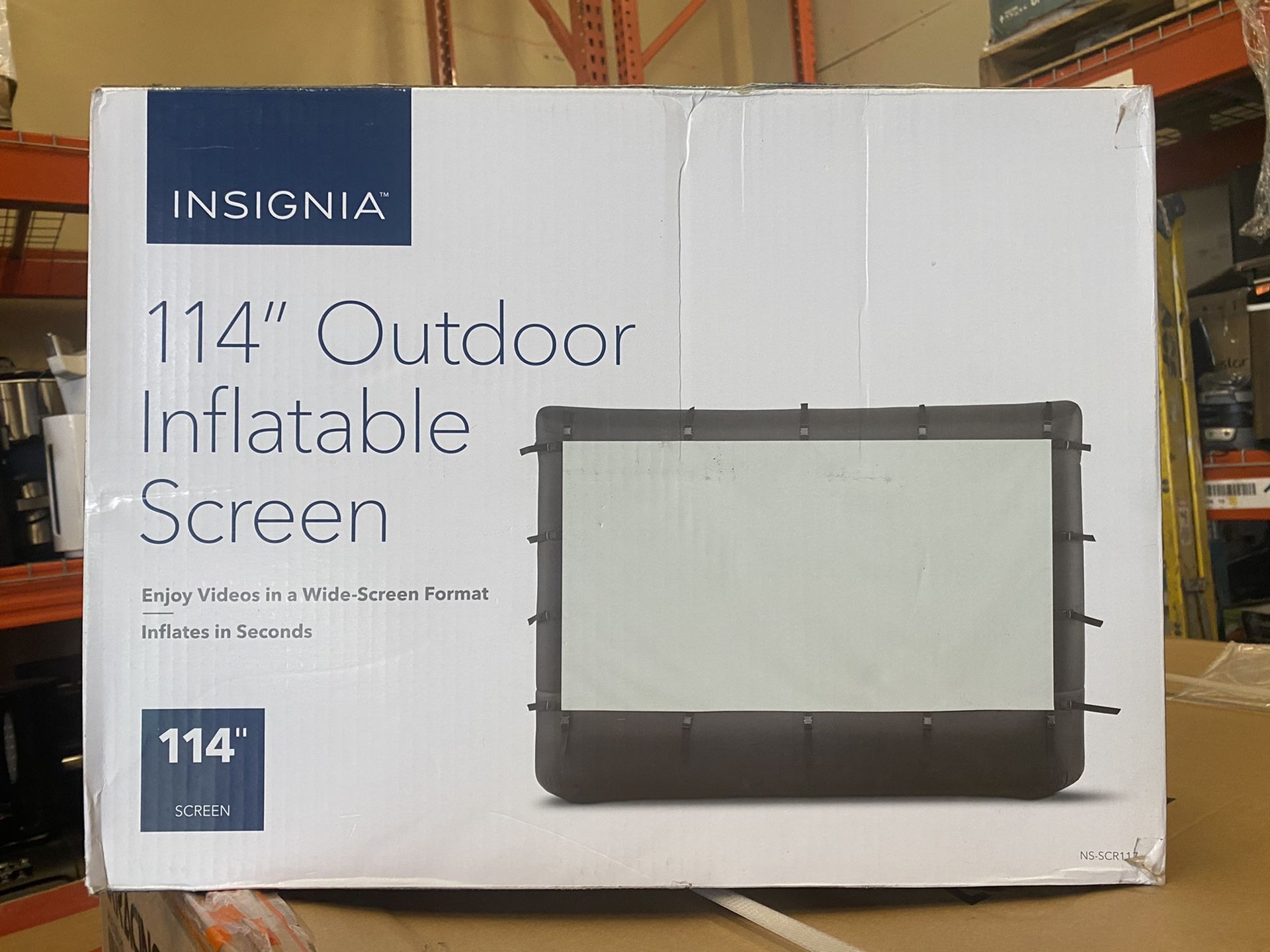 Insignia 114” Outdoor Inflatable Screen TV NS-SCR117 Brand New