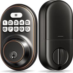Veise Keyless Entry Door Lock, Electronic Keypad Deadbolt, Keyed Entry, Auto Lock, Anti-Peeking Password, Back Lit & Easy Installation Design