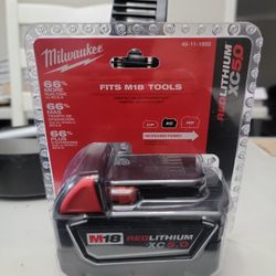 $70 Milwaukee M18 Tools Red Lithiu. XC50 5.0