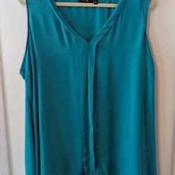 Apt. 9 Teal Blue Sleeveless Blouse