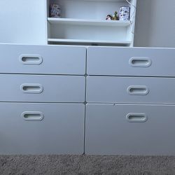 Kids Dresser W/ Shelves 