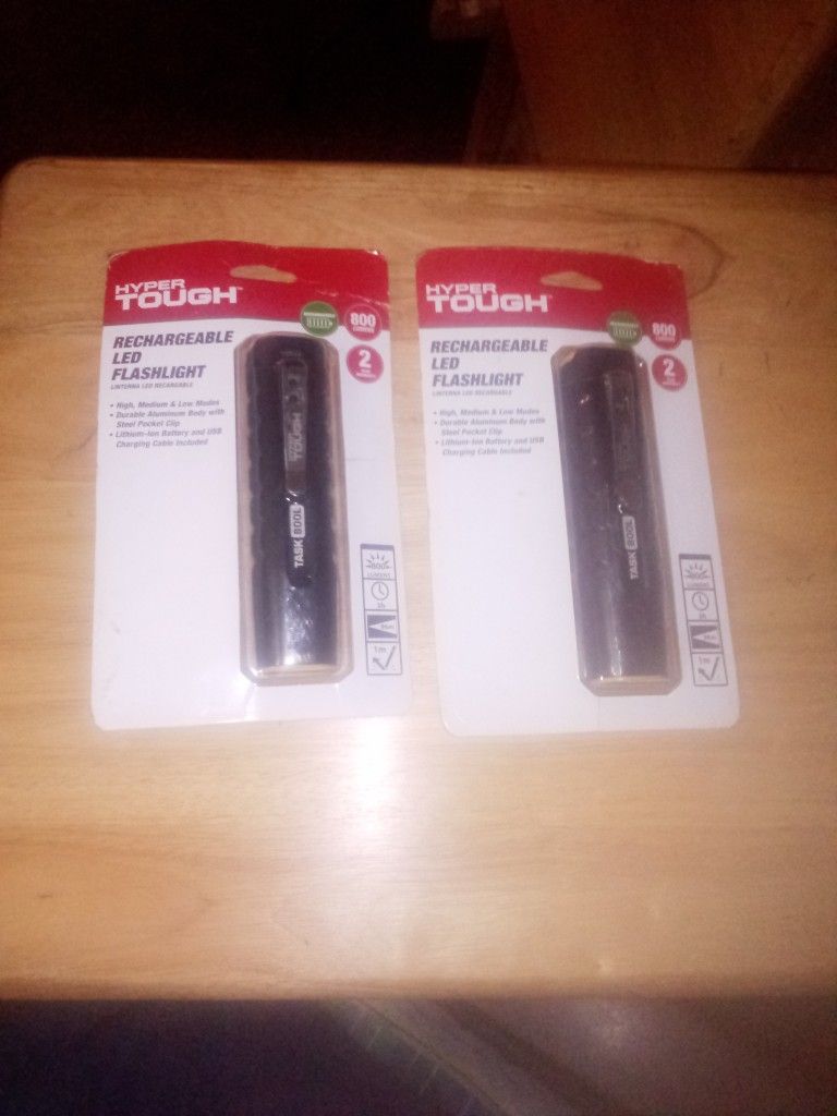 Hyper Tough 800 Lumen Rechargeable LED Flashlight