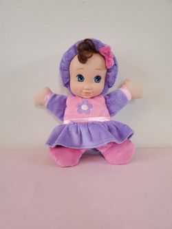 You & Me Pink/Purple w/Flower & Bow Brown Hair Plush Doll (Toys R Us) 2014 