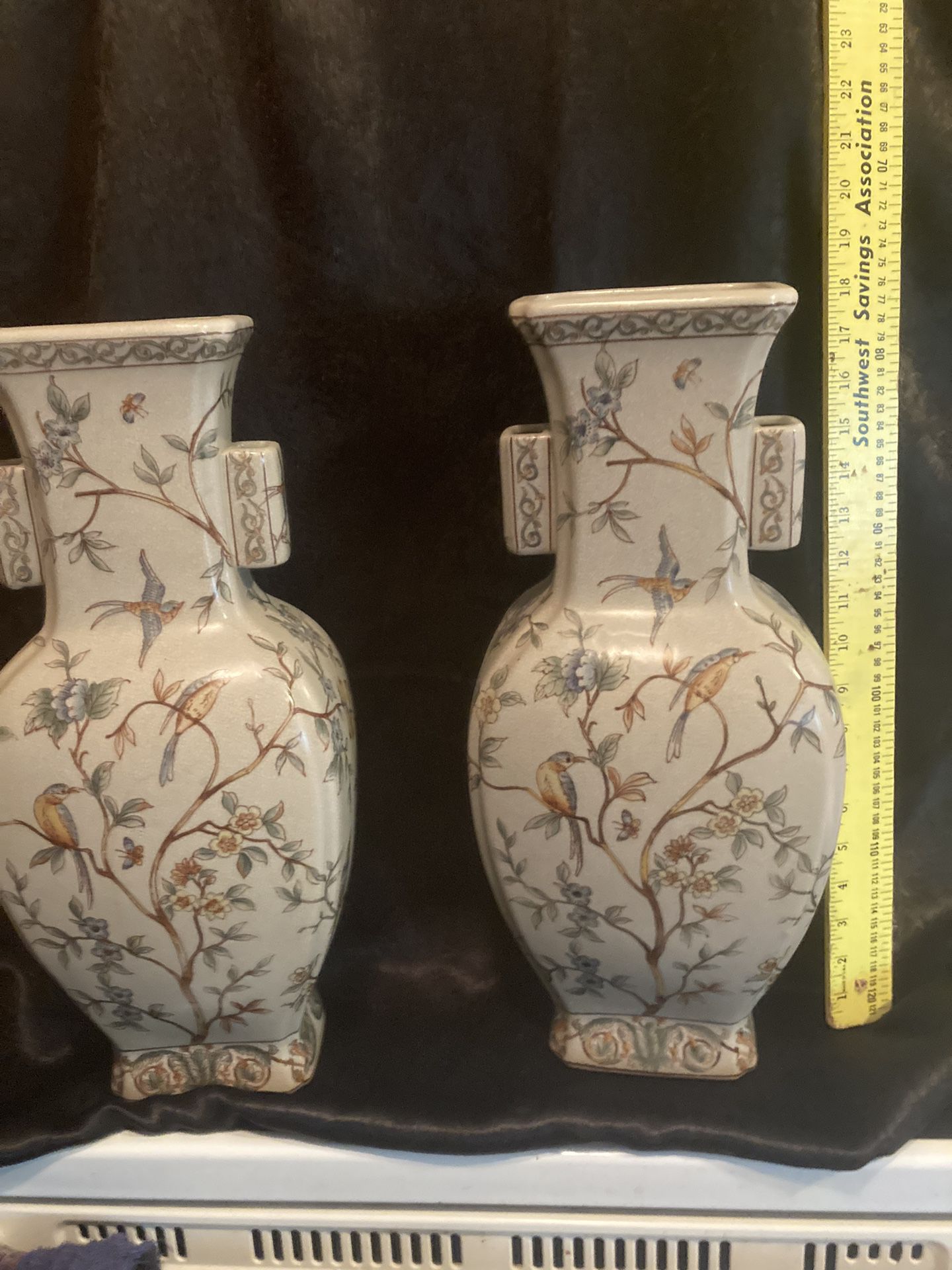 A Pair Of Antique Tall Vases 