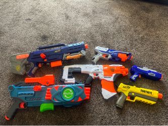 6 used nerf guns in good condition 🔫