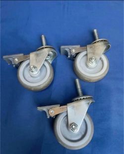 Heavy-duty swivel casters with brake