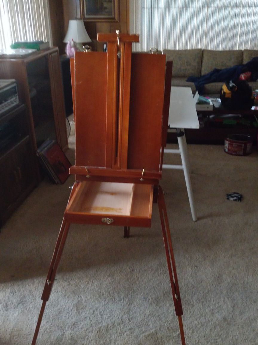 $20 OBO wood and brass *fold-up* portable *art* easel