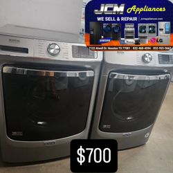 MAYTAG STEAM WASHER AND ELECTRIC DRYER 