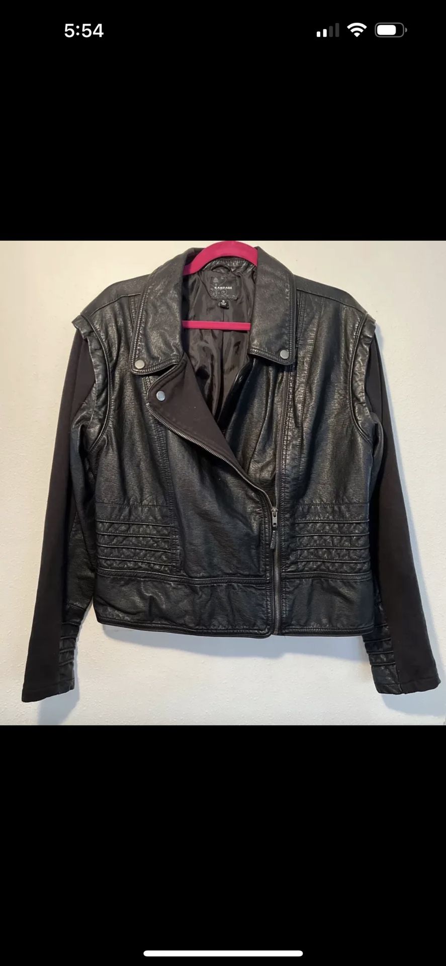 Faux Leather Jacket Size 0 Motorcycle Type