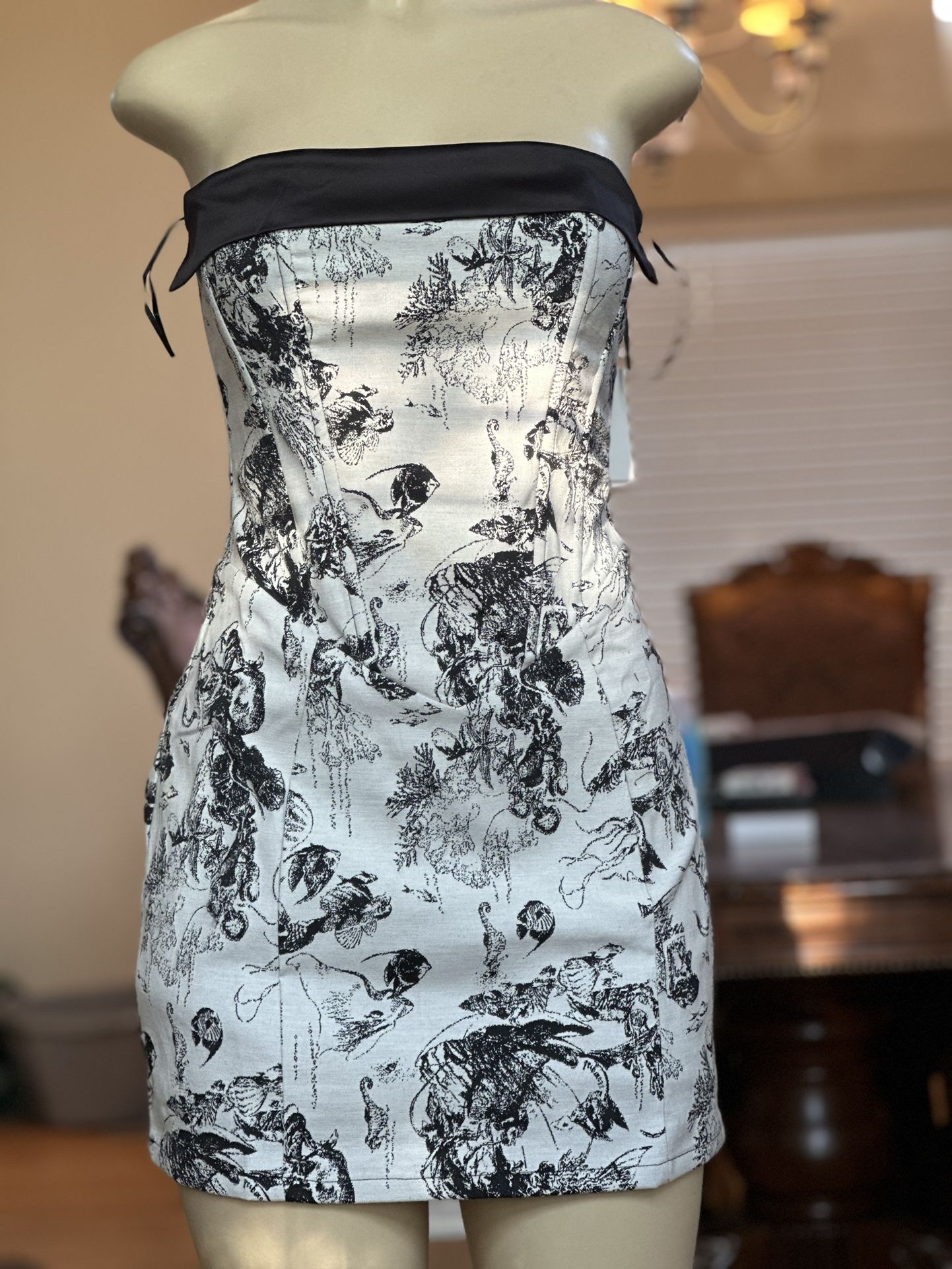 Black And White Fish Dress Classy