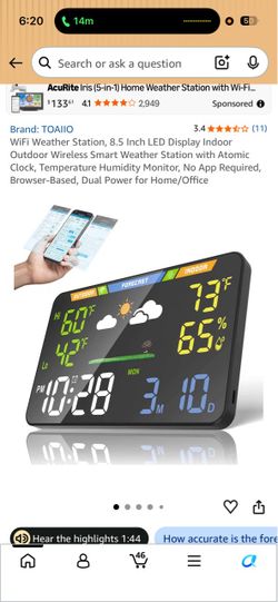 New LED Full Screen WiFi Weather Station