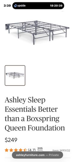Ashley Sleep Essentials Queen Metal Bed Foundation