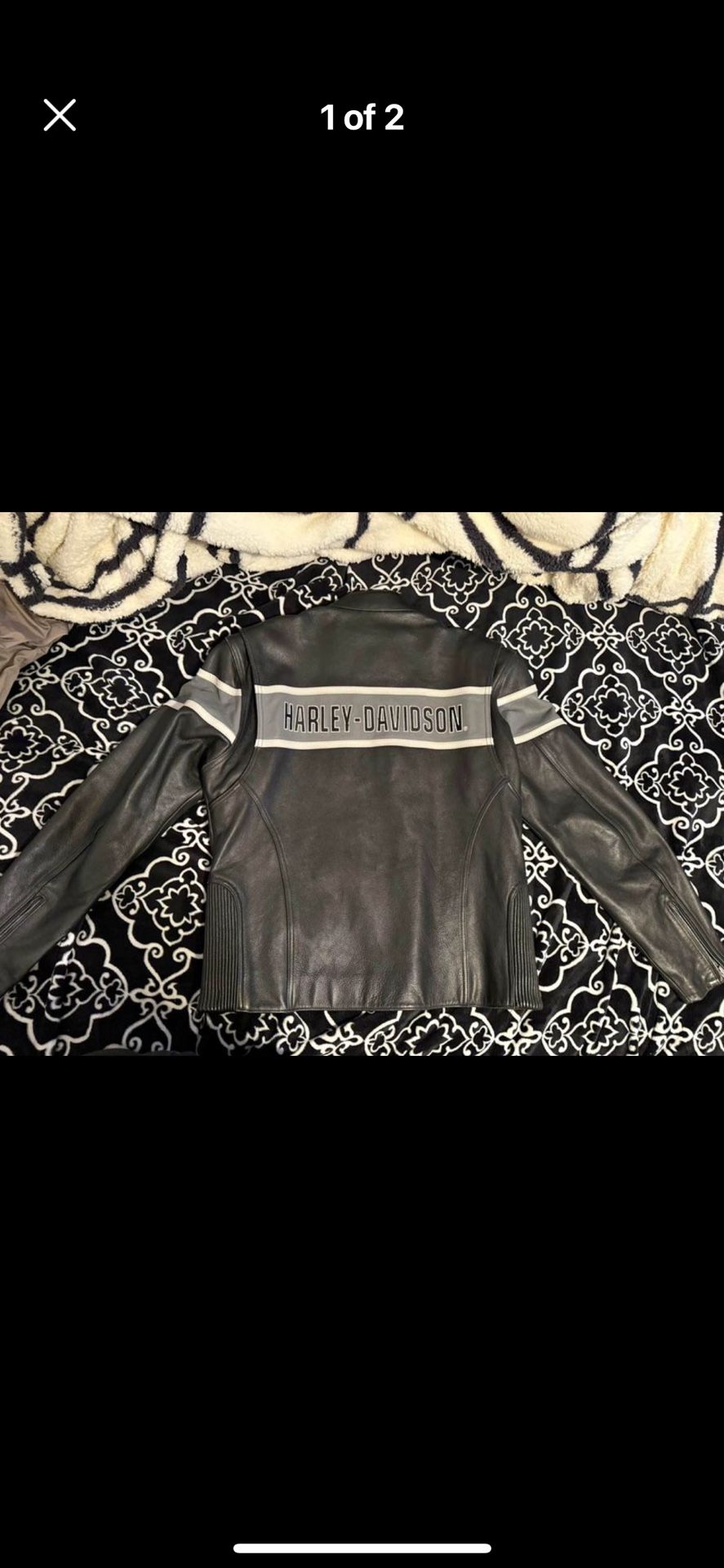 Harley Davidson Leather Jacket Coat (L)