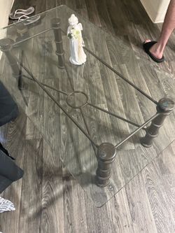 Glass coffee table