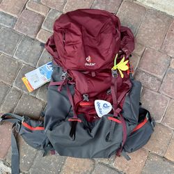 Women's Deuter Aircontact lite 60+10 sl Hiking Or Travel Backpack 