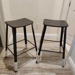 2, , stackable, Lennon 'Saddle Backless Counter Stools