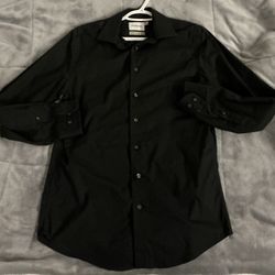 Mens Black Long Sleeve Button Down