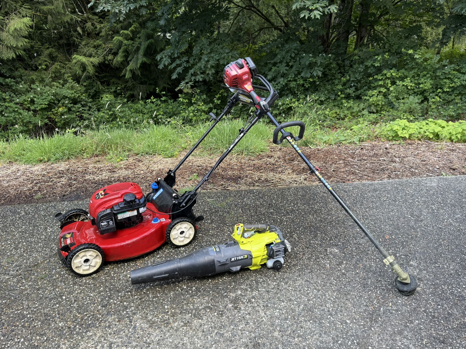 Lawn mower, Trimmer, Leaf Blower