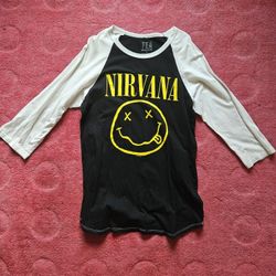 Nirvana 3/4 Baseball T-Shirt
