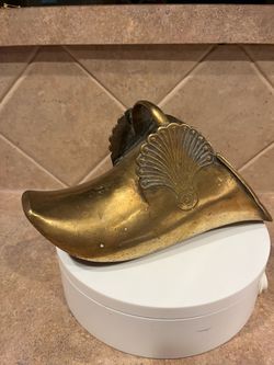 Solid Brass Antique 16th/18th Century South American Spanish Conquistador Boot Stirrup Foot Protector