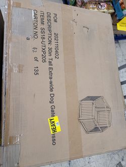 New 30in Tall Extra-wide Dog Gate Espresso