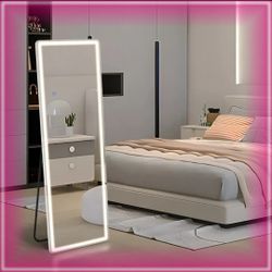 NEW MODERN 64"x 21" BACK LIT FULL LENGTH LED MIRROR. Perfect Size. Embedded Power/Control Button. 3 White Light Temperature. Dimmable