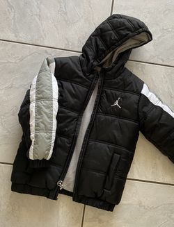 Nike Air Jordan Youth Boys/Girls Quilted Puffer Winter Jacket Black 5-6 Years