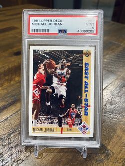Michael Jordan 1991 Upper Deck Basketball Card #69 - PSA 9