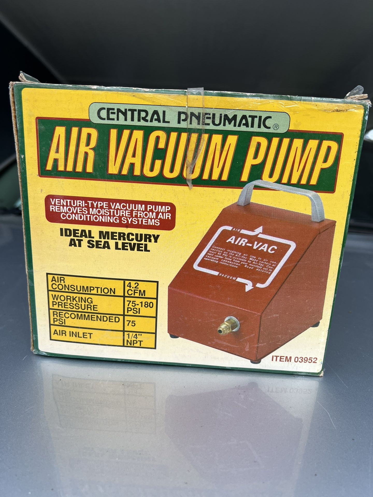Central Pneumatic Air Vacuum Pump 3952
