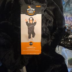 Toddler Gorilla Costume Size 4-5 T