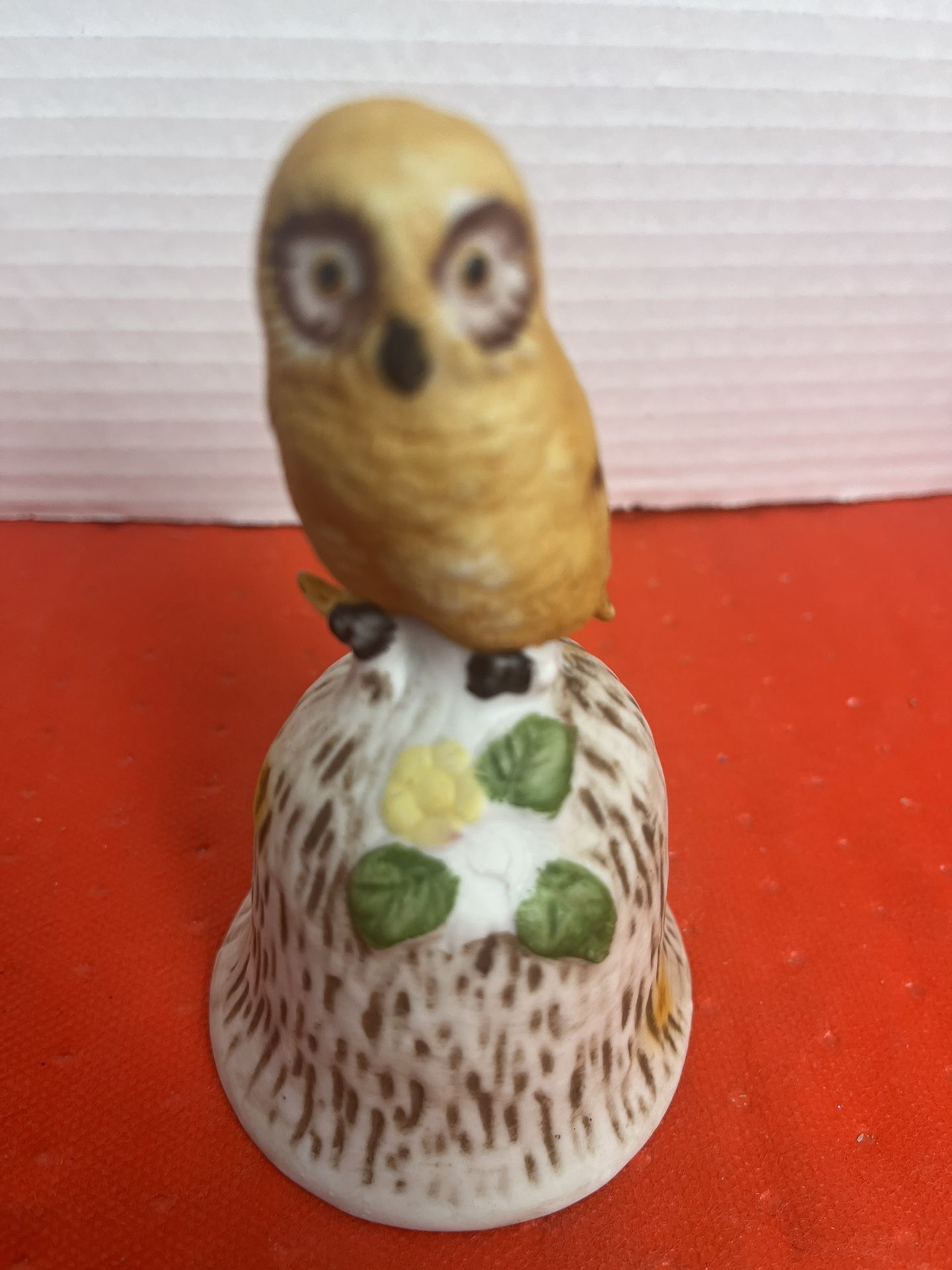 Vintage owl bell Towle Fine. Bone Ceramic Porcelain Bell. (s)