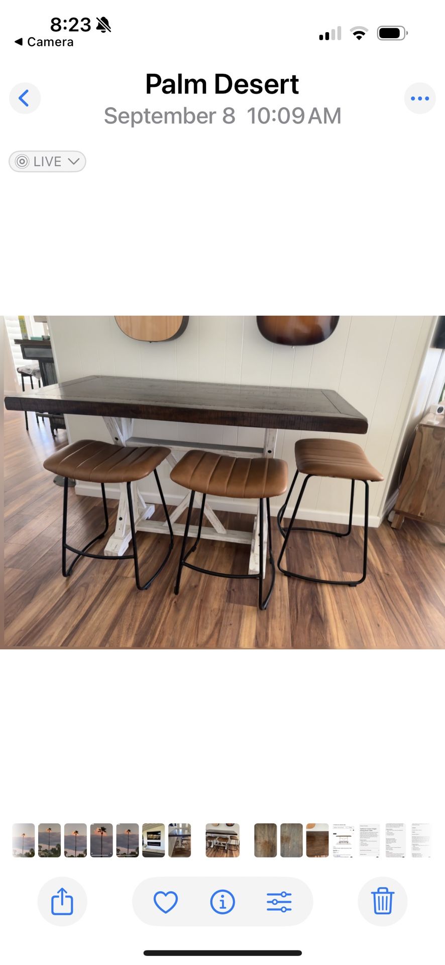 Bar Table With Three Stools