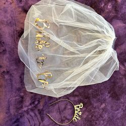 Bride To Be Veil And crown