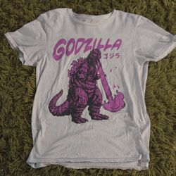 Godzilla White/Pink T-shirt