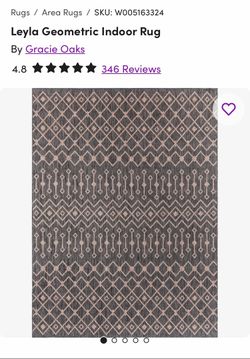Gracie Oaks “Leyla” Geometric Area Rug  (4 available)