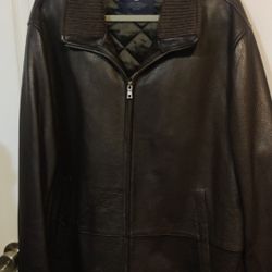 Men's XL Nautica Genuine Leather Jacket 