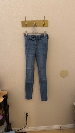 Light Wash Skinny Jeans with Button Fly