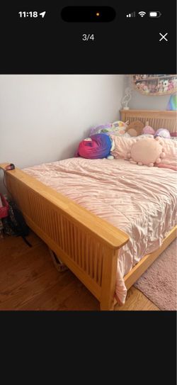 Solid Wood Queen Bed Frame and chest