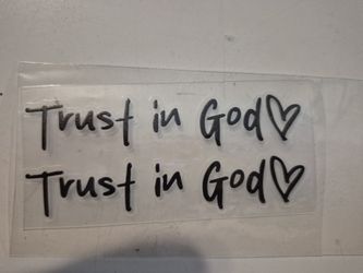 Trust In GOD window Sticker/ Label