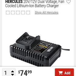 Fan-cooled Dual Voltage Charger Hercules 20 Volt/ 12 Volt 8 Amp