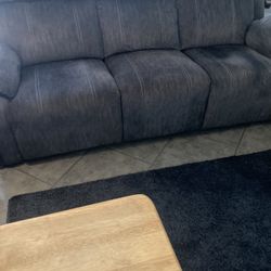 Double recliner, sofa, medium, gray, beautiful condition