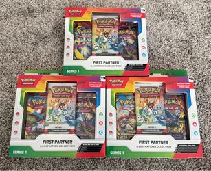 Pokémon TCG: First Partner Illustration Collection Series 1 NEW/SEALED x3