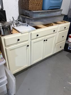 White Base Kitchen Island Cabinet