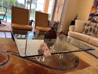 FREE Glass Coffee Table – Chipped Edge