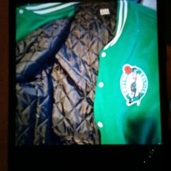 Boston Celtics Leather Arm Jacket