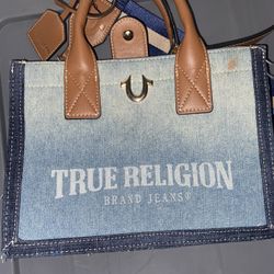 True Religion Light Blue Purse Bag