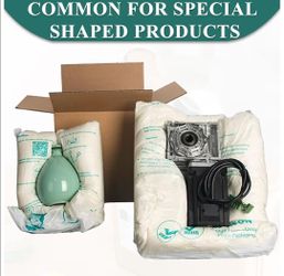 Expanding Foam Packaging Bags (8 Pcs, 14"x16") - Shockproof Custom Mold for PC Shipping, Electronics & Fragile Odd-Shaped Items