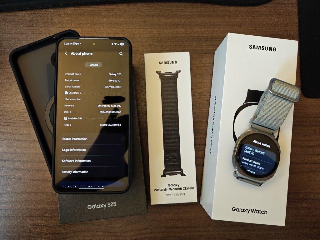 Samsung Galaxy S25 256GB + Galaxy Watch8 40mm
