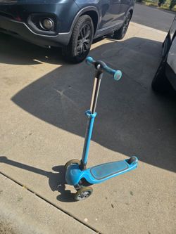 Blue scooter
