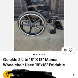 Quickie2  Wheelchair Great Shape Amazing Deal  !!!! 